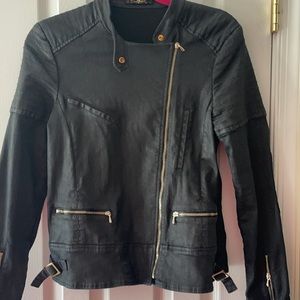 7 for mankind coated denim jacket